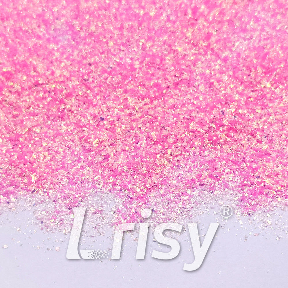 Iridescent Tender Pink Professional Cosmetic Cellophane Glitter Shards (Flakes) FCH18 2x2