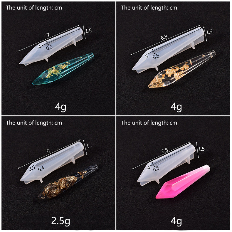 Pack of 24 Divination Crystal Pendant Resin Silicone Mold