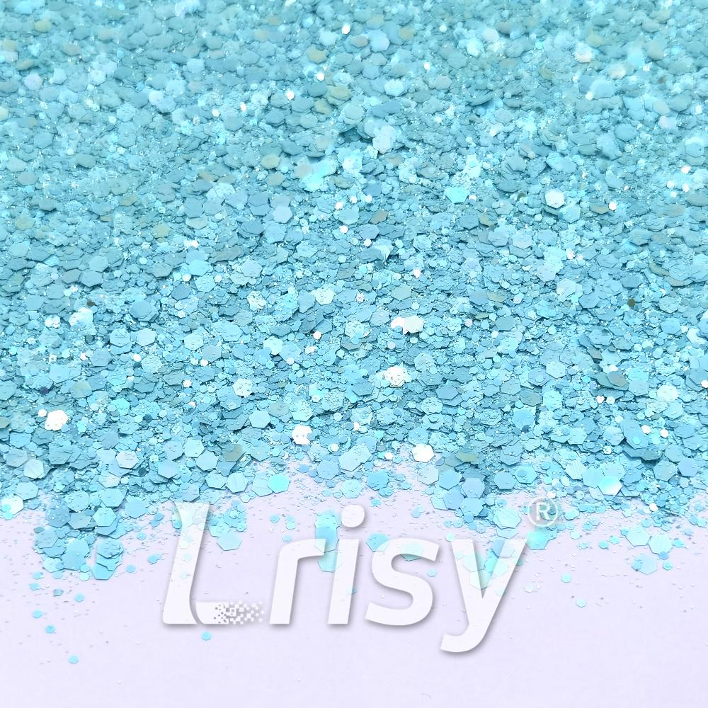 Macaron Color General Mixed Aqua Blue Glitter FC-E8047