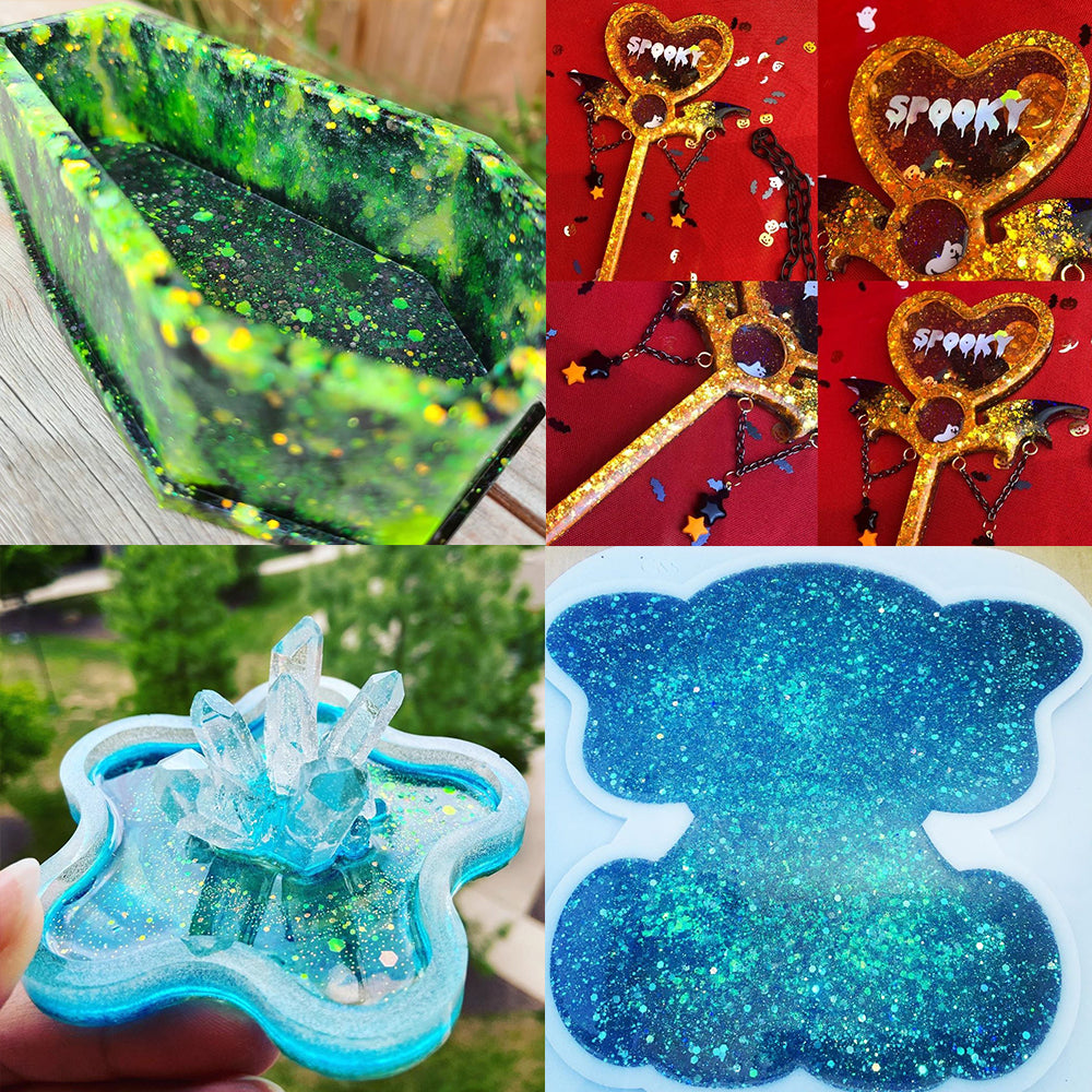 Lrisy High Brightness Glitter Set/Kits 12 Colors (Total 120g)