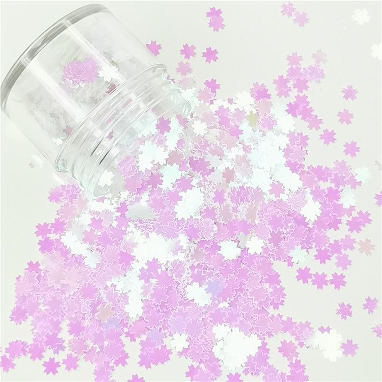 5mm Cherry Blossoms (Sakura) Shapes Violet Glitter C003R