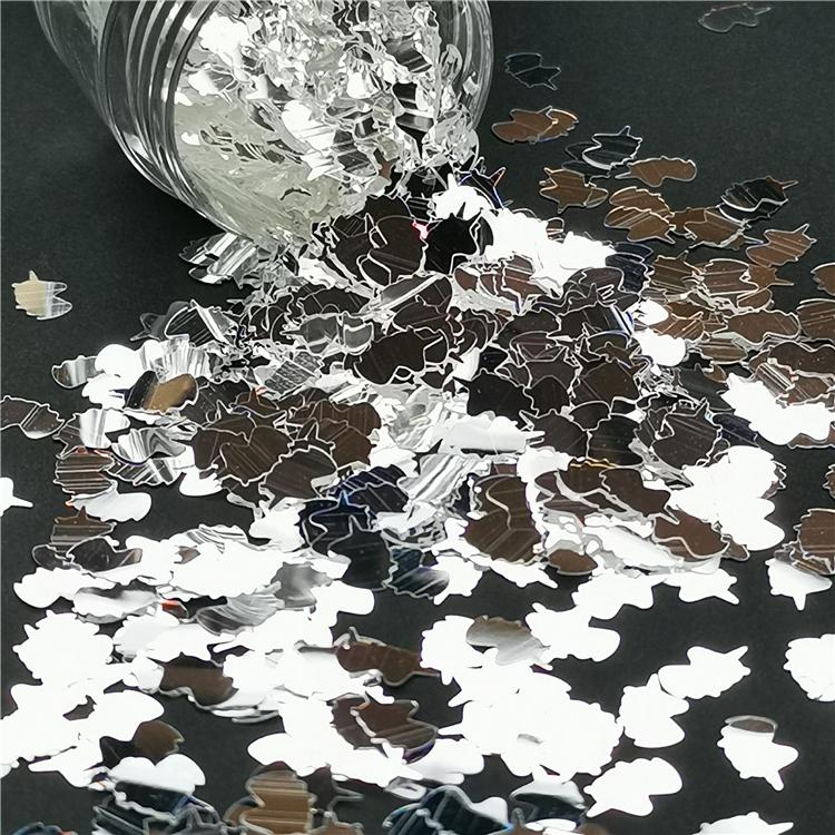 Unicorn Shapes Mirror Silver Glitter GSY001