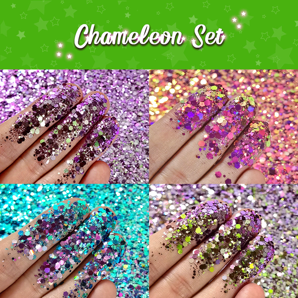 Lrisy Phantom Color Shift Glitter Chameleon Set/Kits 12 Colors (Total 120g)