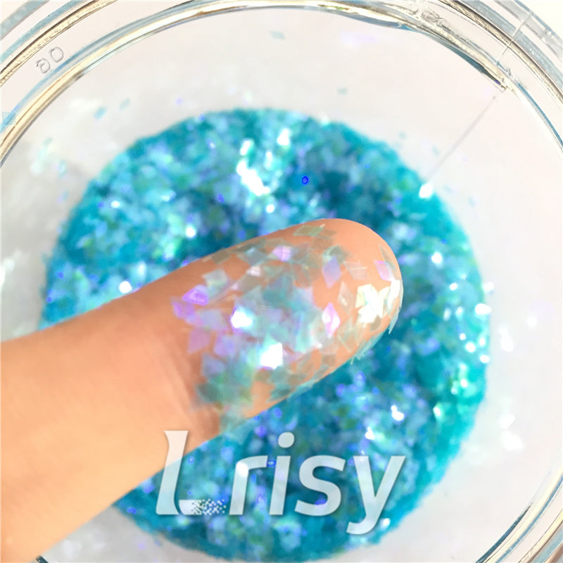 2mm Rhombic shaped translucent iridescent glitter C047