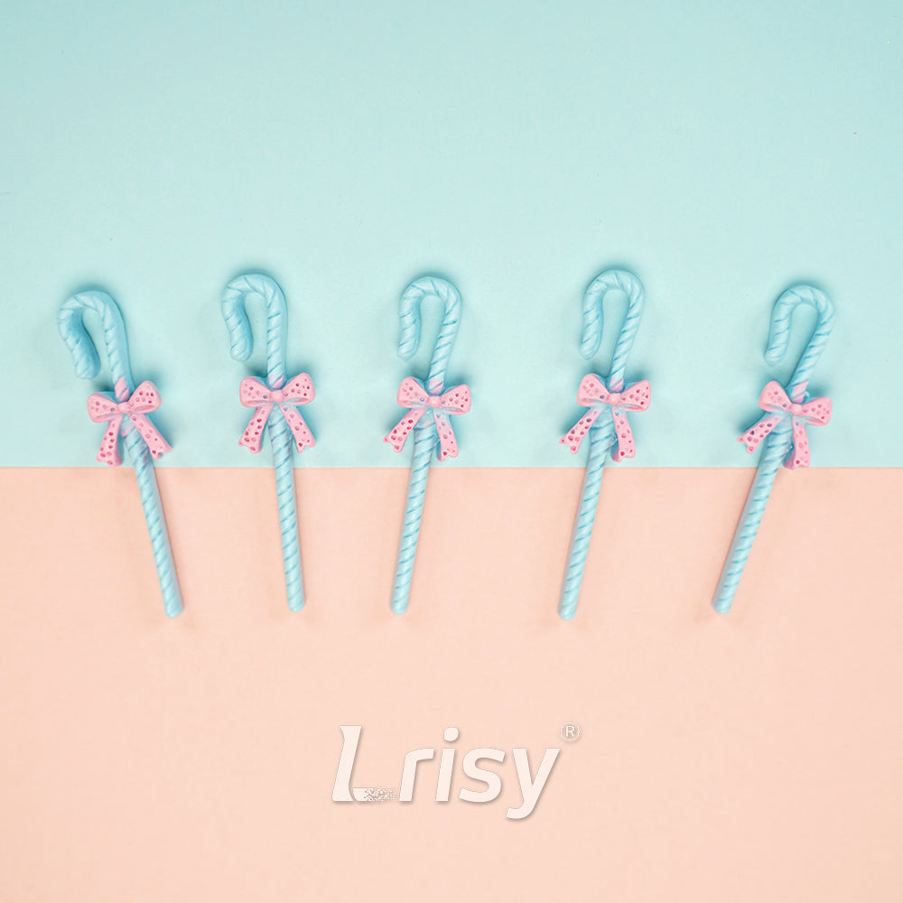 Candy Cane Slime Charms Cabochons Jewelry Resin Ornament Accessories