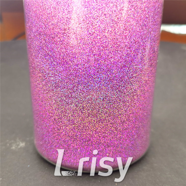 0.2mm Hexagon Shapes Laser Pink Glitter LB0901