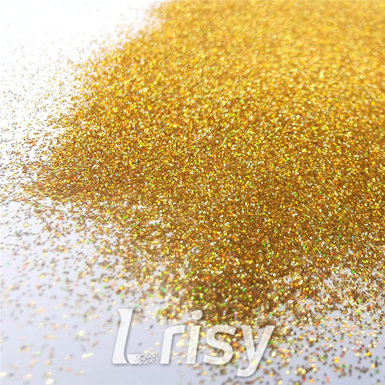 0.2mm Hexagon Shapes Laser Red Gold Glitter LB0200