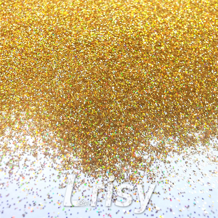 0.2mm Hexagon Shapes Laser Red Gold Glitter LB0200