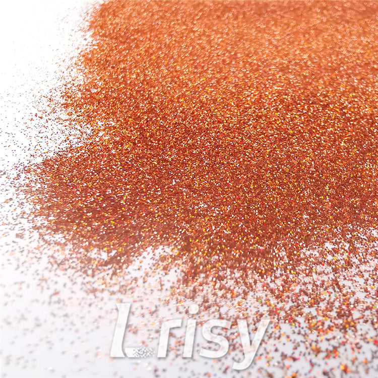 0.2mm Hexagon Shapes Laser Red Bronze Glitter LB0401
