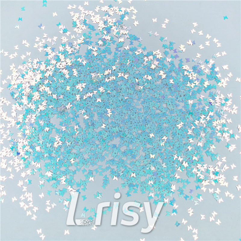 3mm Butterfly Ice Blue Glitter C021R