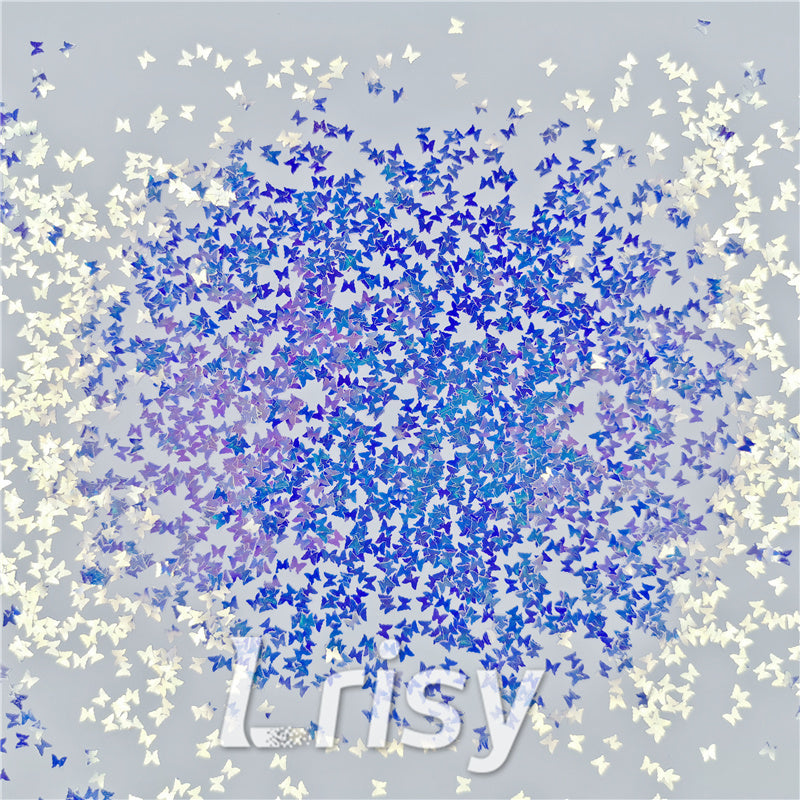 3mm Butterfly Shapes Royal Blue Glitter FE-F321A