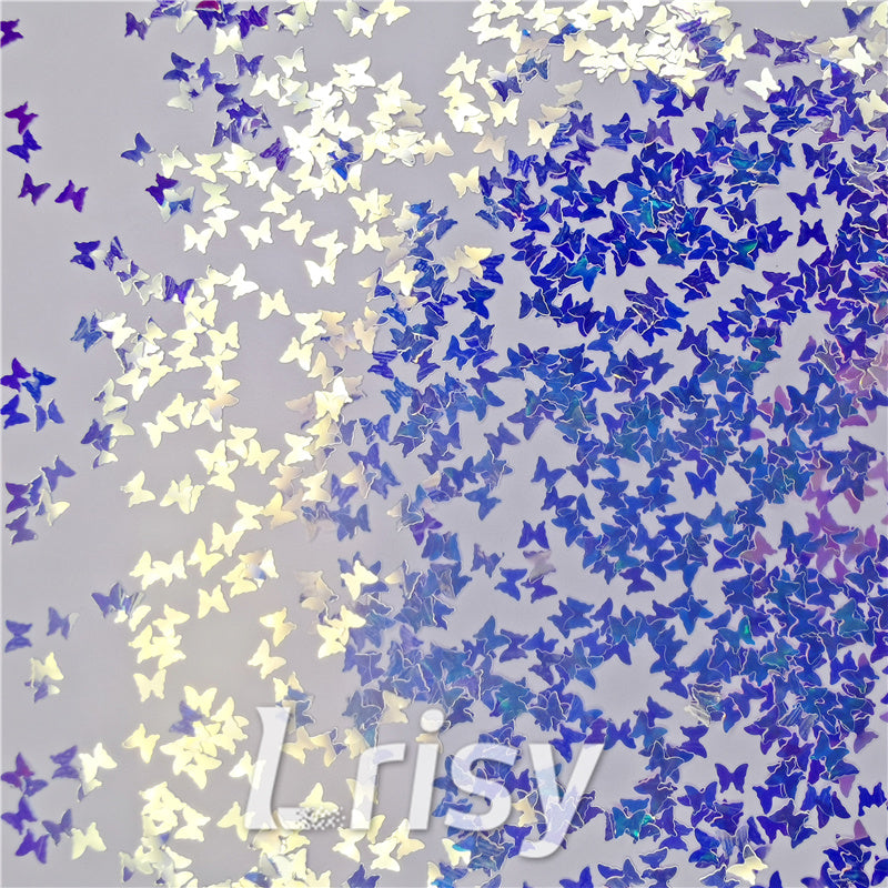 3mm Butterfly Shapes Royal Blue Glitter FE-F321A