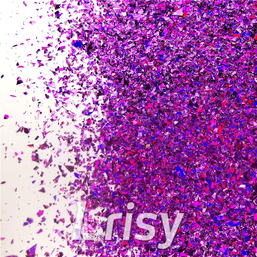 Holographic Purple Opa Cellophane Holo Shards Confetti Glitter Sprinkle Toppings LB0800 2x2