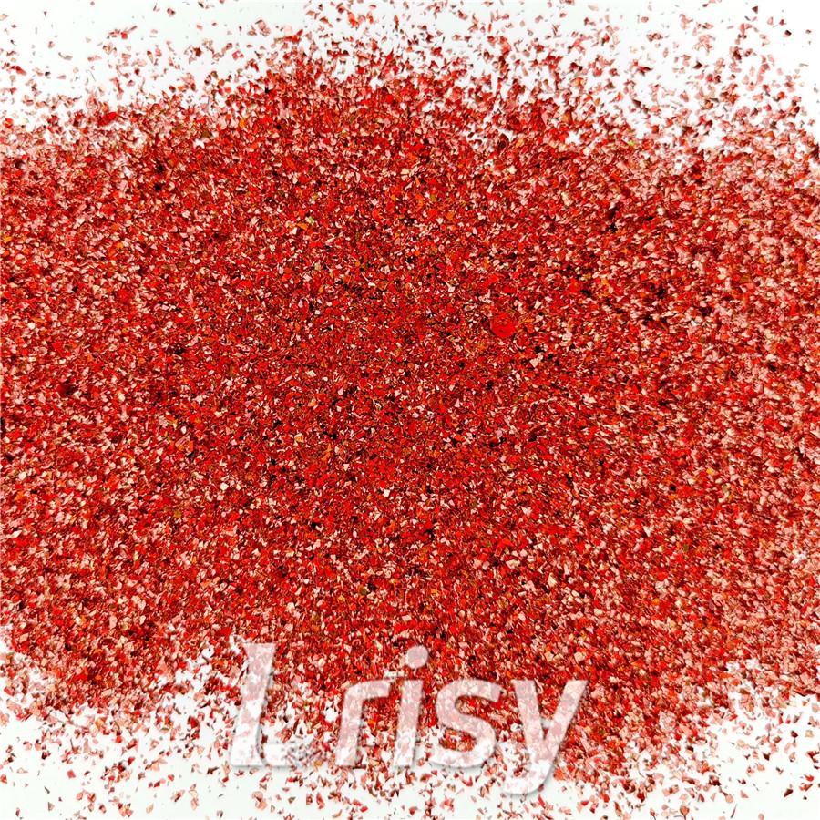 Holographic Red Opa Cellophane Holo Shards Confetti Glitter Sprinkle Toppings LB0300 2x2
