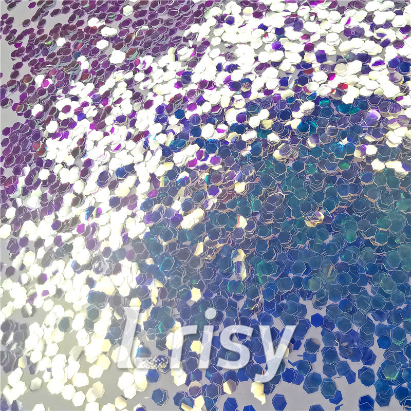 2.5mm Hexagon Shaped Dream Blue Iridescent Glitter FE-NIG