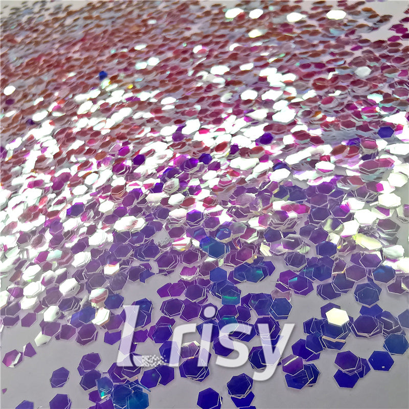 2.5mm Hexagon Shaped Dream Blue Iridescent Glitter FE-NIG
