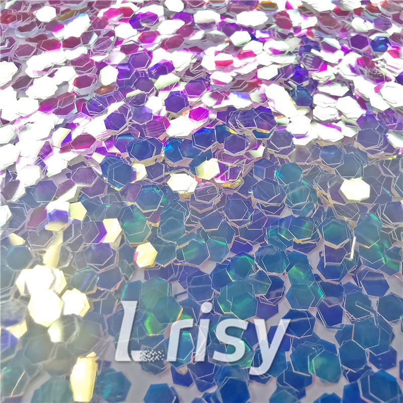 2.5mm Hexagon Shaped Dream Blue Iridescent Glitter FE-NIG