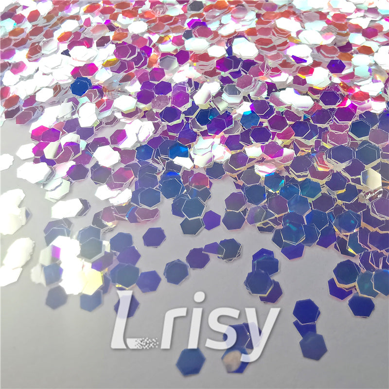 2.5mm Hexagon Shaped Dream Blue Iridescent Glitter FC-NIB