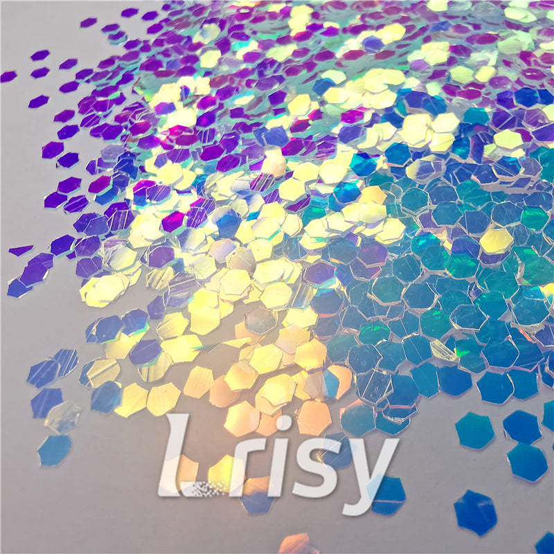2.5mm Hexagon Shaped Dream Blue Iridescent Glitter FC-F321R
