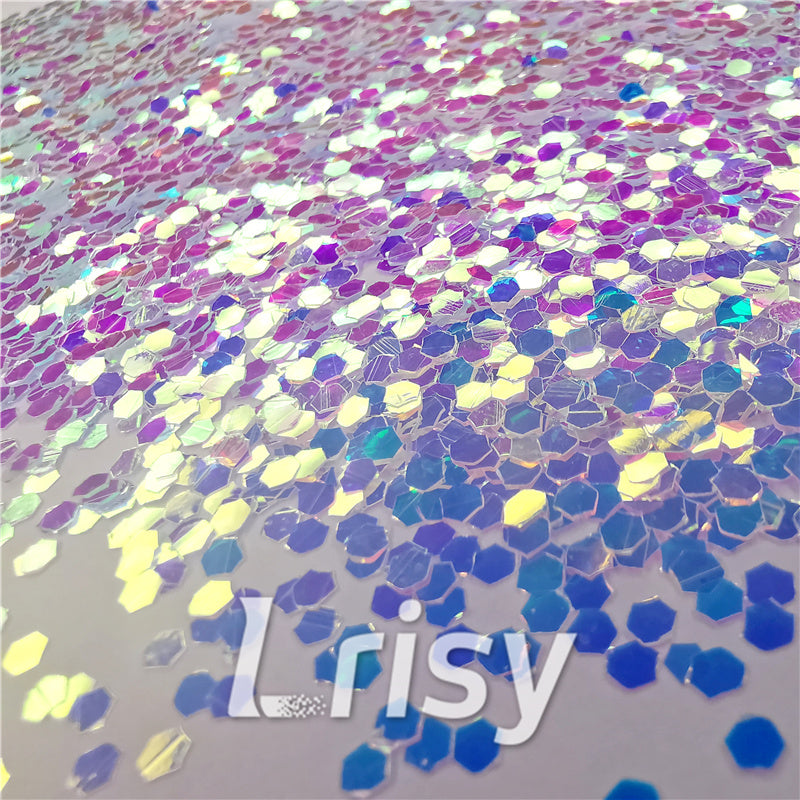 2.5mm Hexagon Shaped Dream Blue Iridescent Glitter FC-F321R