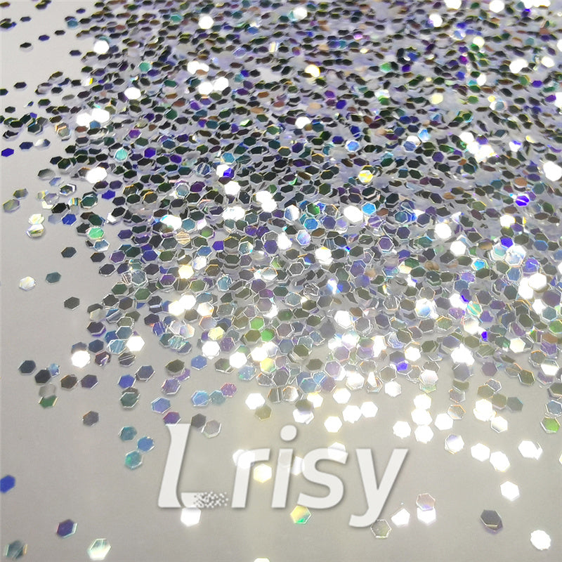 1mm Hexagon Shaped Iridescent Chunky Glitter FE-F321A