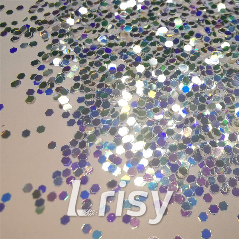 1mm Hexagon Shaped Iridescent Chunky Glitter FE-F321A
