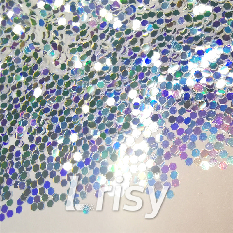 1mm Hexagon Shaped Iridescent Chunky Glitter FE-F321A