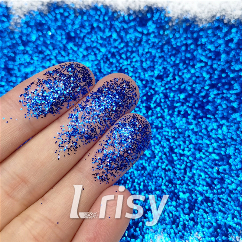 0.2mm hexagon blue cosmetic grade biodegradable glitter in bulk BIO007