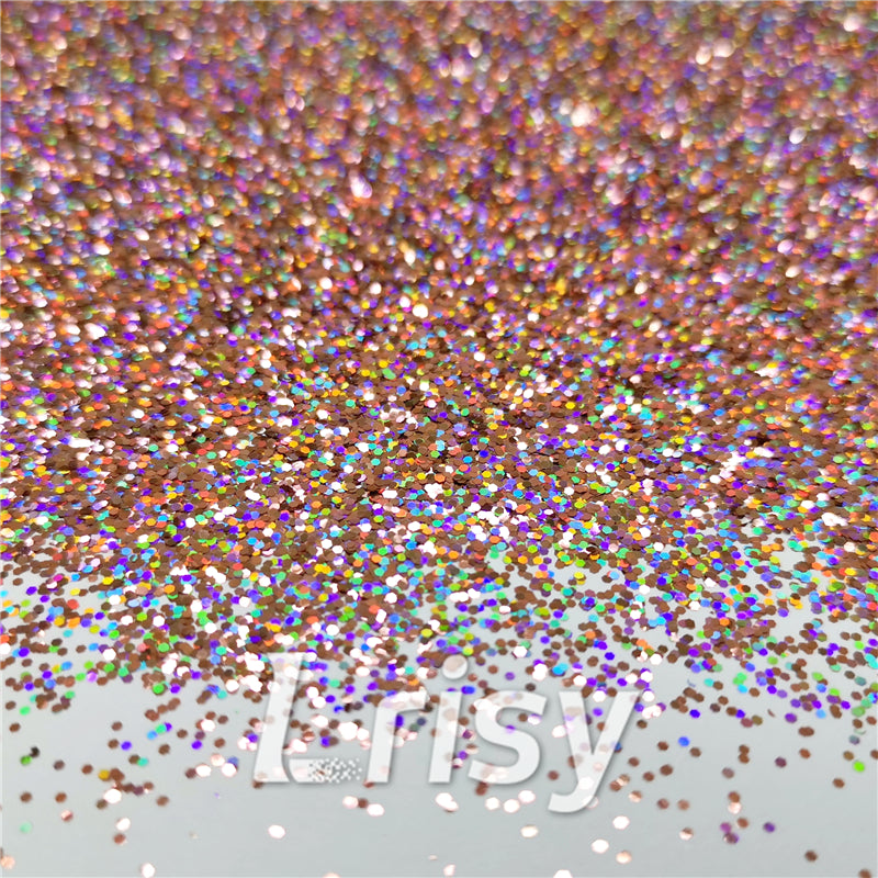 0.8mm Hexagon Cosmetic Grade Holographic Pink Glitter SLG006