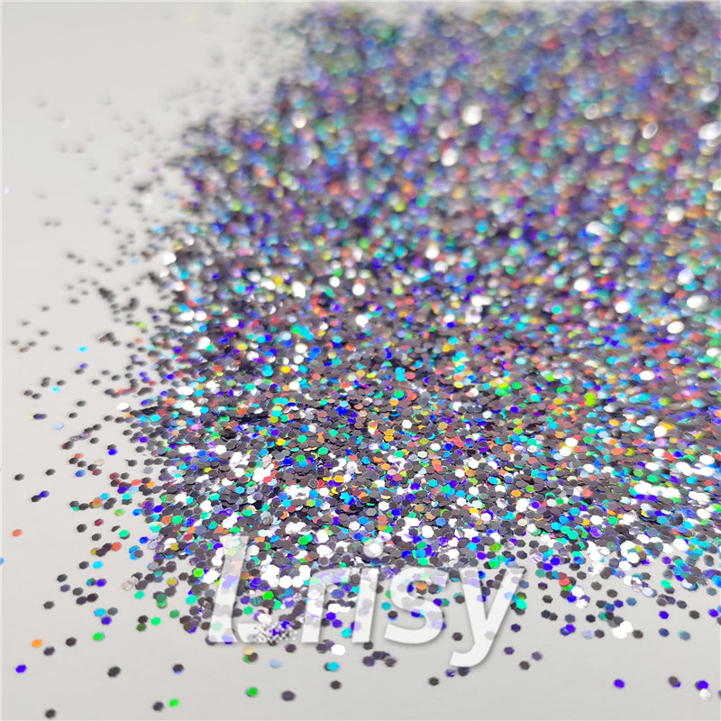0.8mm Hexagon Cosmetic Grade Holographic Metallic Glitter SLG004