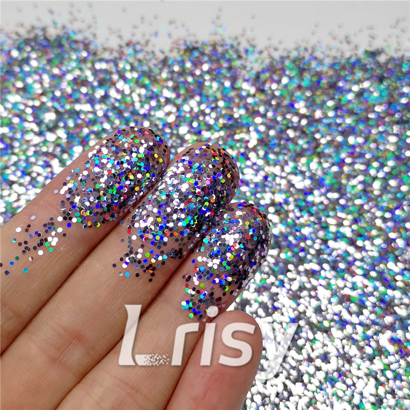 0.8mm Hexagon Cosmetic Grade Holographic Metallic Glitter SLG004