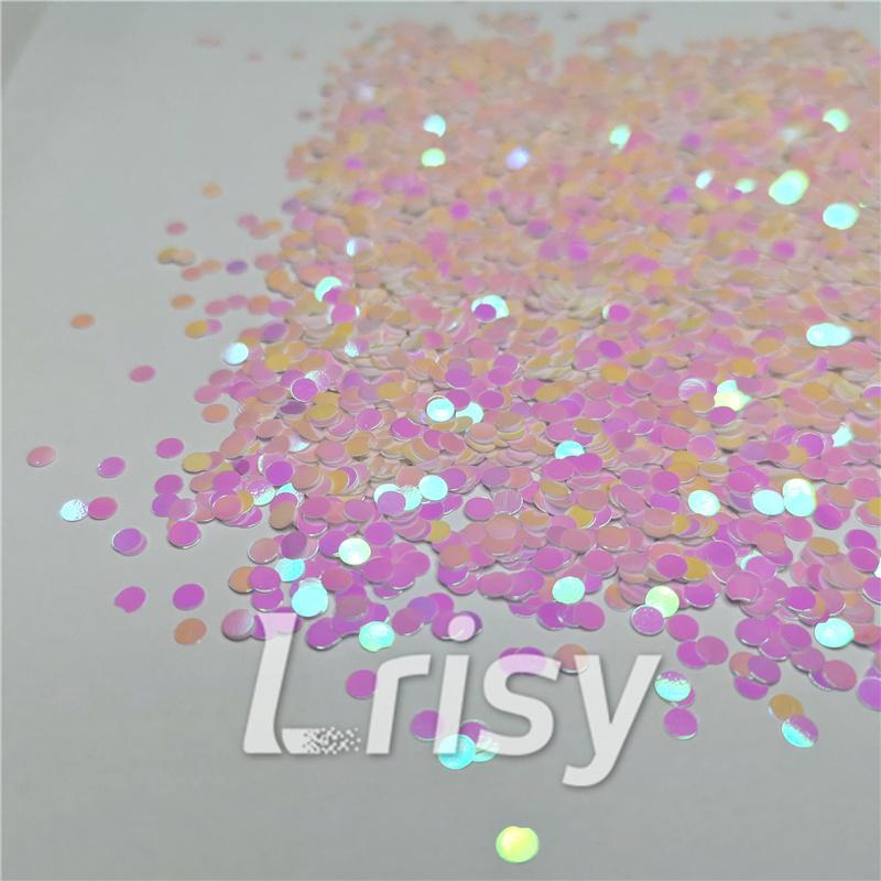 3mm Round Shapes Violet Glitter C003R