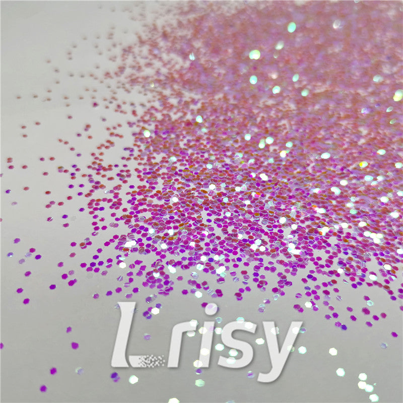 1mm Hexagon Shaped Iridescent Purple Chunky Glitter LC-F322R