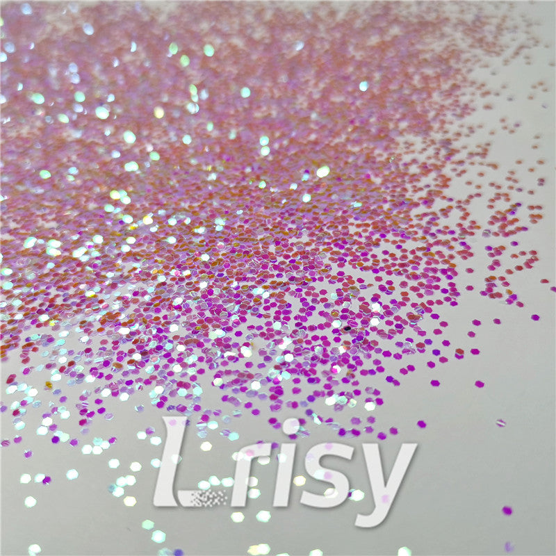 1mm Hexagon Shaped Iridescent Purple Chunky Glitter LC-F322R
