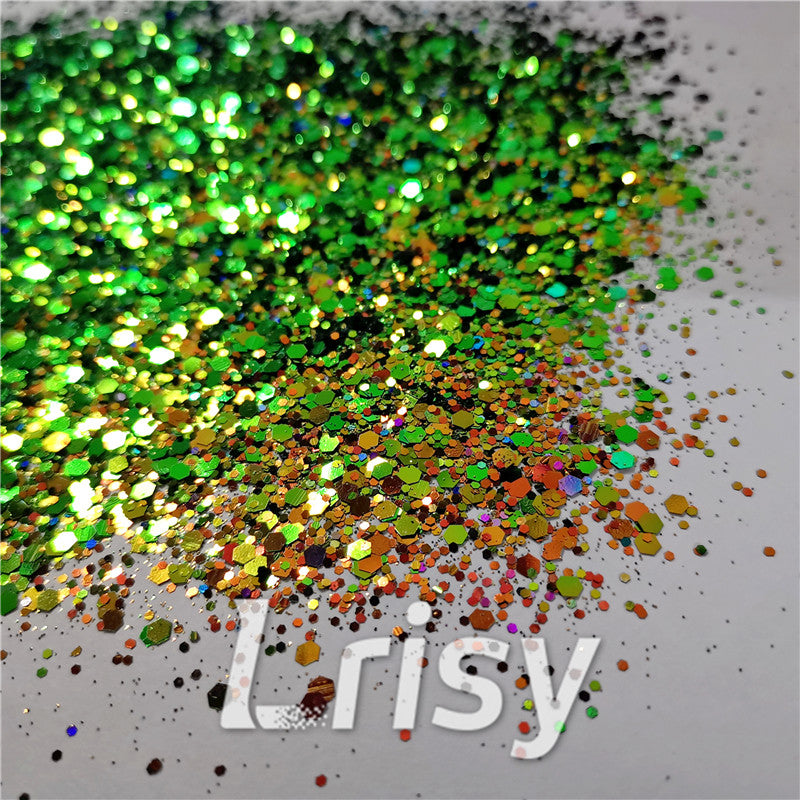 Mixed Hexagon Phantom Iridescent Glitter XLL010B