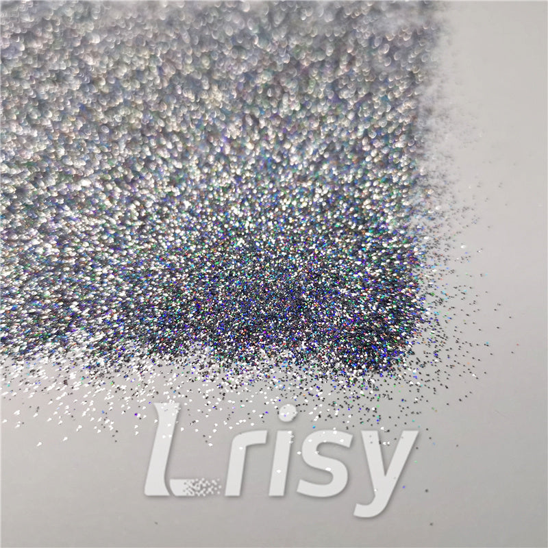 0.2mm Holographic Pigment Silver Glitter Cosmetic Grade SLG001