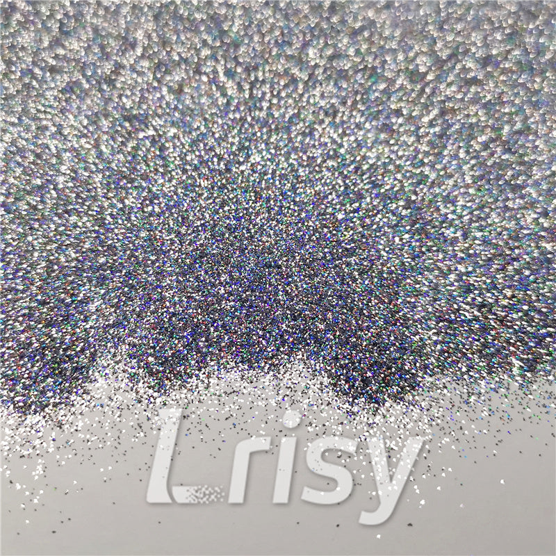 0.2mm Holographic Pigment Silver Glitter Cosmetic Grade SLG001