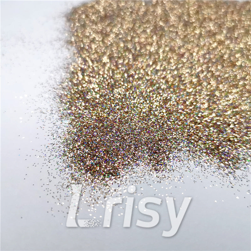 0.2mm Holographic Pigment Sand Gold Glitter Cosmetic Grade SLG002