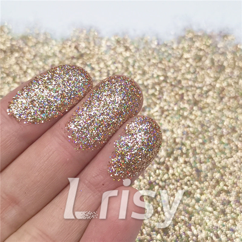 0.2mm Holographic Pigment Sand Gold Glitter Cosmetic Grade SLG002