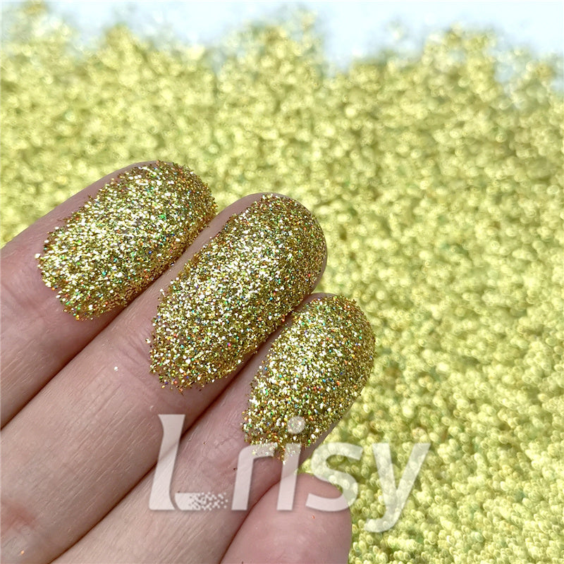 0.2mm Holographic Pigment Gold Glitter Cosmetic Grade SLG003