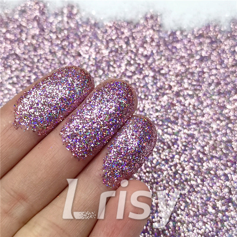 0.2mm Holographic Pigment Light Pink Glitter Cosmetic Grade SLG005