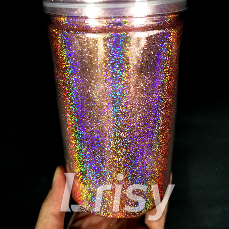 0.2mm Holographic Pigment Pink Glitter Cosmetic Grade SLG006