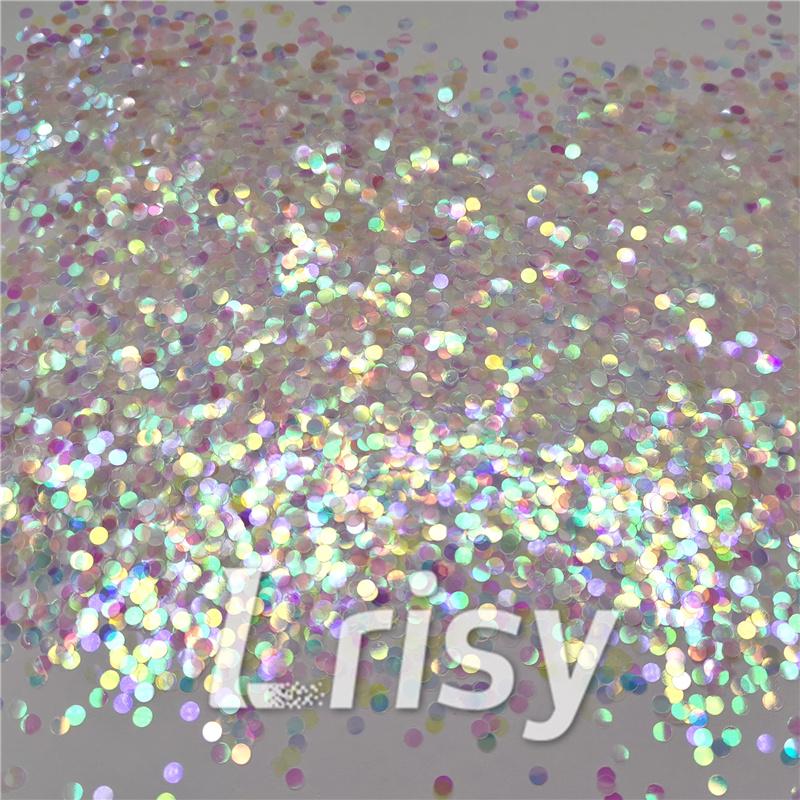 3mm Round Shaped Rainbow Iridescent Glitter C022