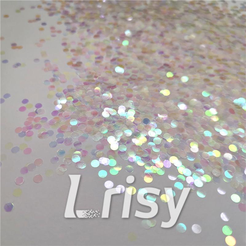 3mm Round Shaped Rainbow Iridescent Glitter C022
