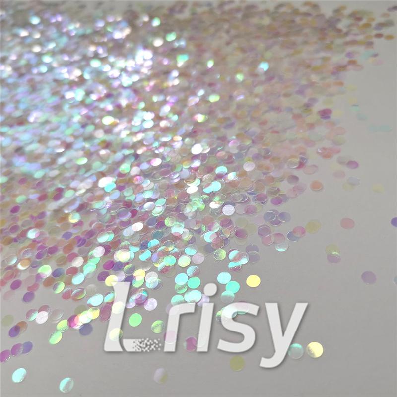 3mm Round Shaped Rainbow Iridescent Glitter C022