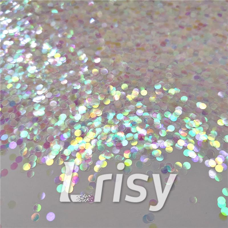 3mm Round Shaped Rainbow Iridescent Glitter C022