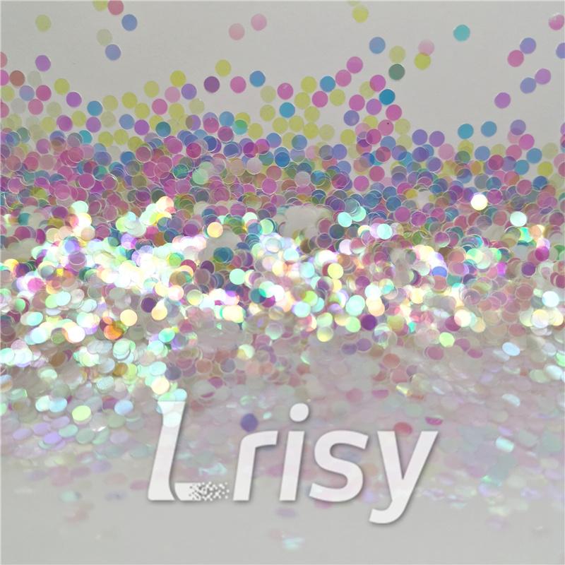 3mm Round Shaped Rainbow Iridescent Glitter C022
