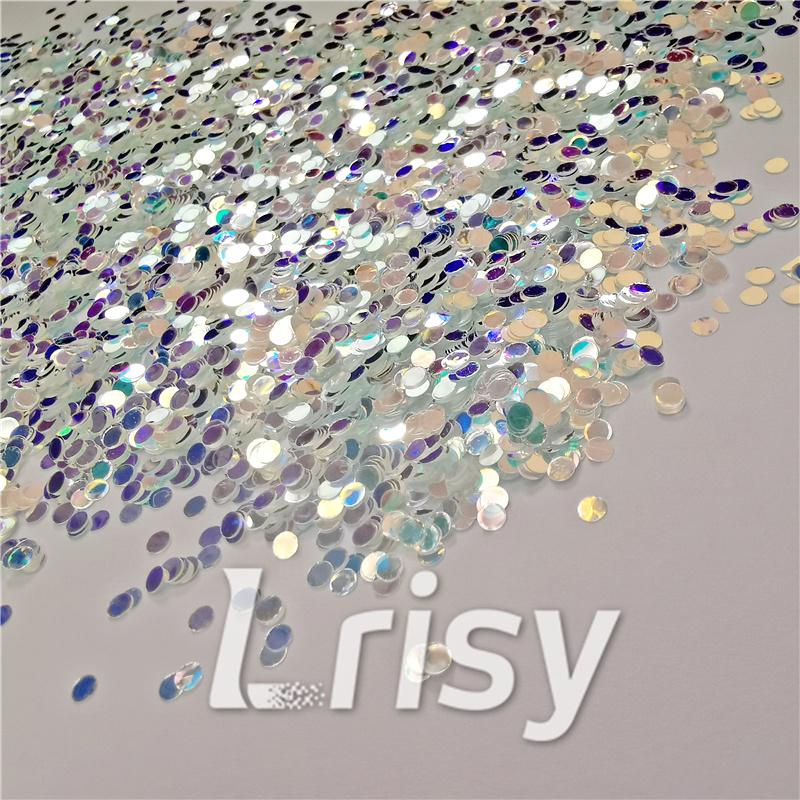 3mm Round Shaped Green Iridescent Glitter LZ321A