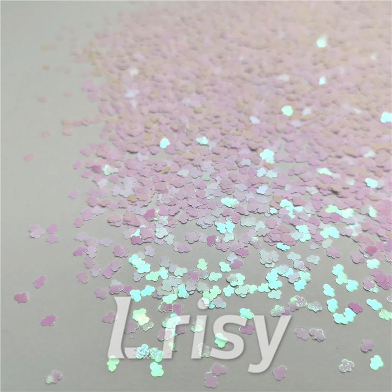 3mm Cloud Shapes Violet Glitter C003R