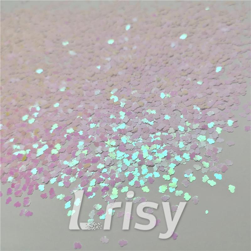 3mm Cloud Shapes Violet Glitter C003R